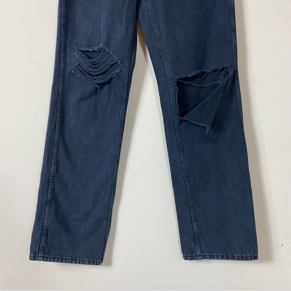 RE/DONE High Rise Loose Jeans Washed Black with Rips - 28 - Picture 12 of 16